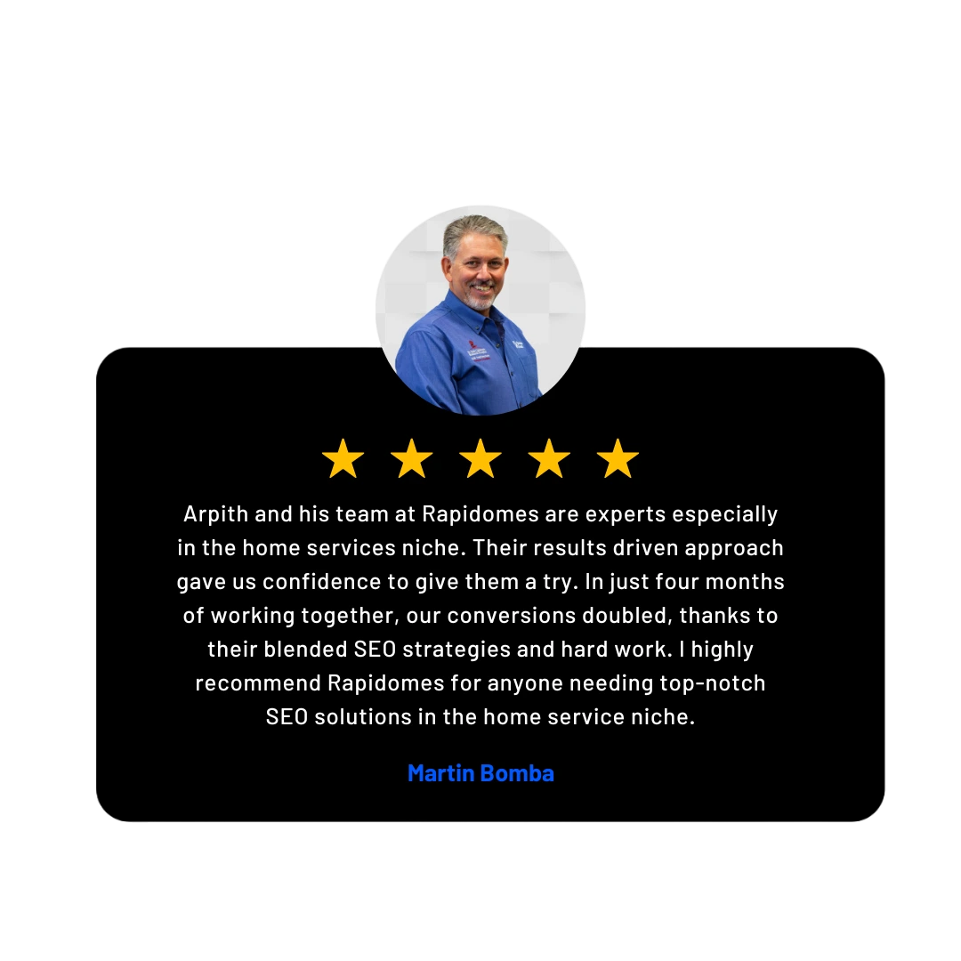 explaining how rapidomes helped him in generating leads